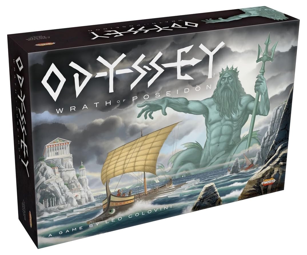 Ares Games Odyssey: Wrath of Poseidon - Strategic Board Game for Adults & Families | Ancient Greek Mythology Adventure | Perfect for Game Nights & Parties