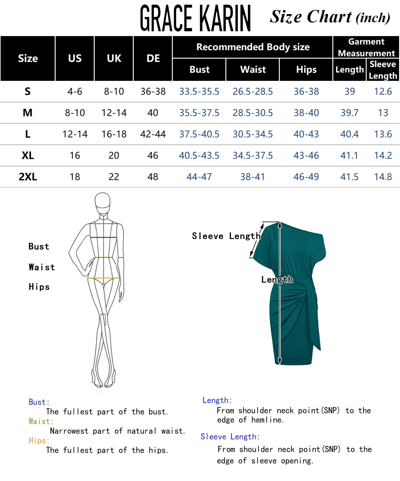 GRACE KARIN Women's One Shoulder Cocktail Dress 2024 | Elegant Ruched Belted Bodycon Dress for Wedding Guest & Formal Events | Perfect for Parties, Galas, and Special Occasions