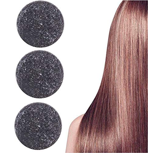 Natural Organic Darkening Shampoo Bar & Conditioner Set - Volumizing, Moisturizing Black Hair Treatment with Repair Essence (3-Piece, 6x6x2.3cm) | For Daily Hair Care & Color Maintenance