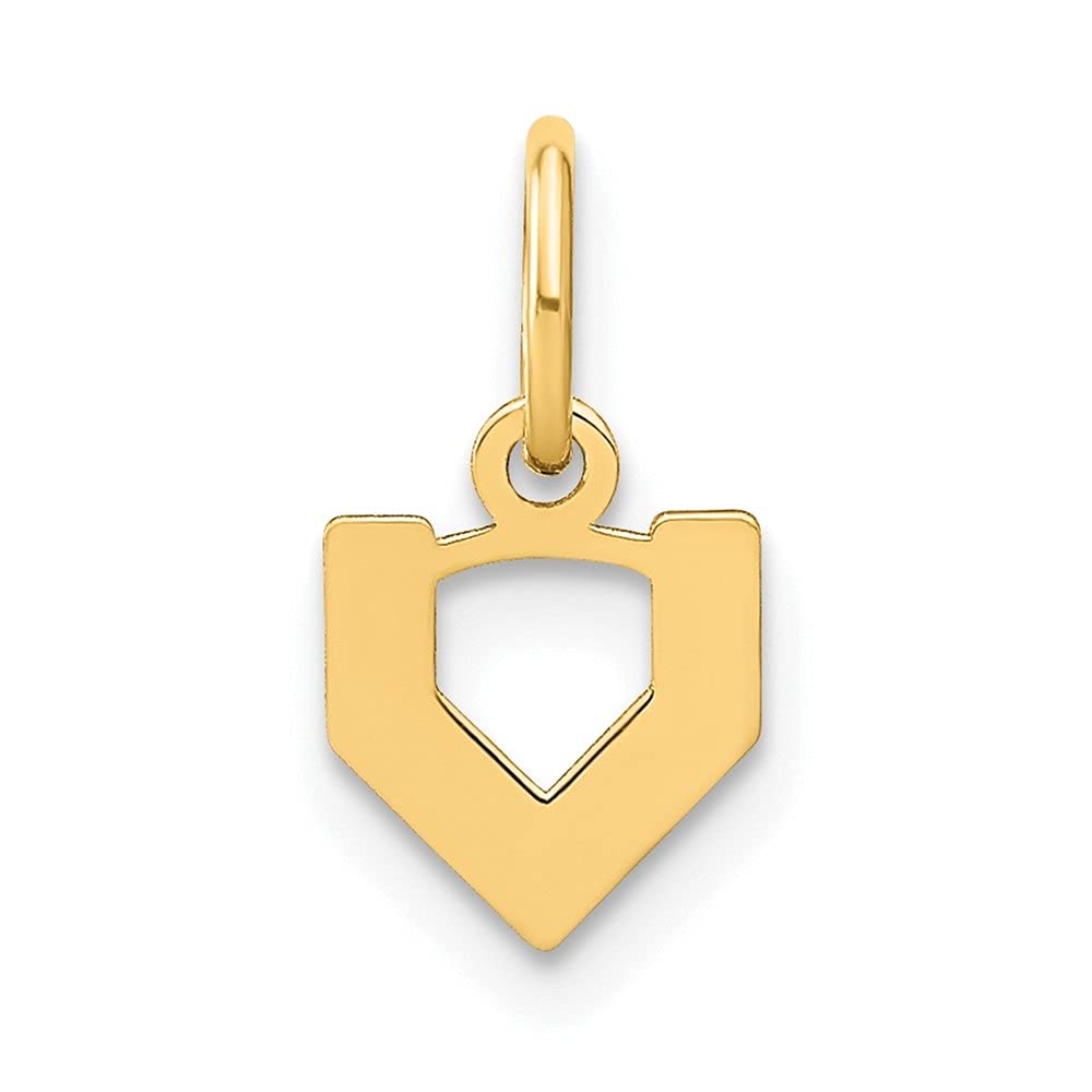 14K Yellow Gold Lowercase Letter V Initial Pendant Necklace - Dainty & Elegant Jewelry for Women | Perfect Gift for Birthday, Anniversary & Everyday Wear