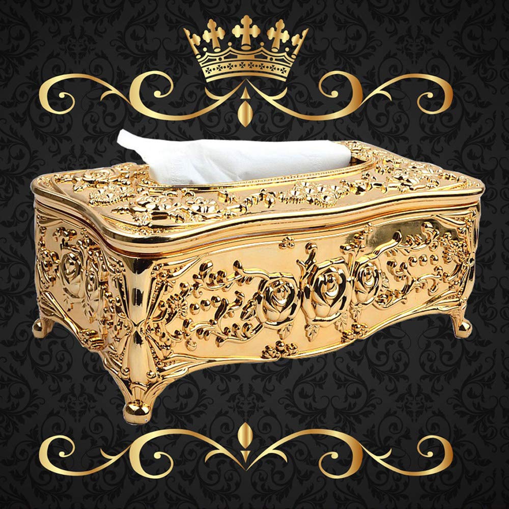 Luxury Rose Gold Tissue Box Cover - Elegant Acrylic Rhinestone Decor for Bathroom, Bedroom, Office & Living Room | Perfect for Vanity Countertops, Dressers, Nightstands & Desks (Silver) - Home Decor & Gift Idea