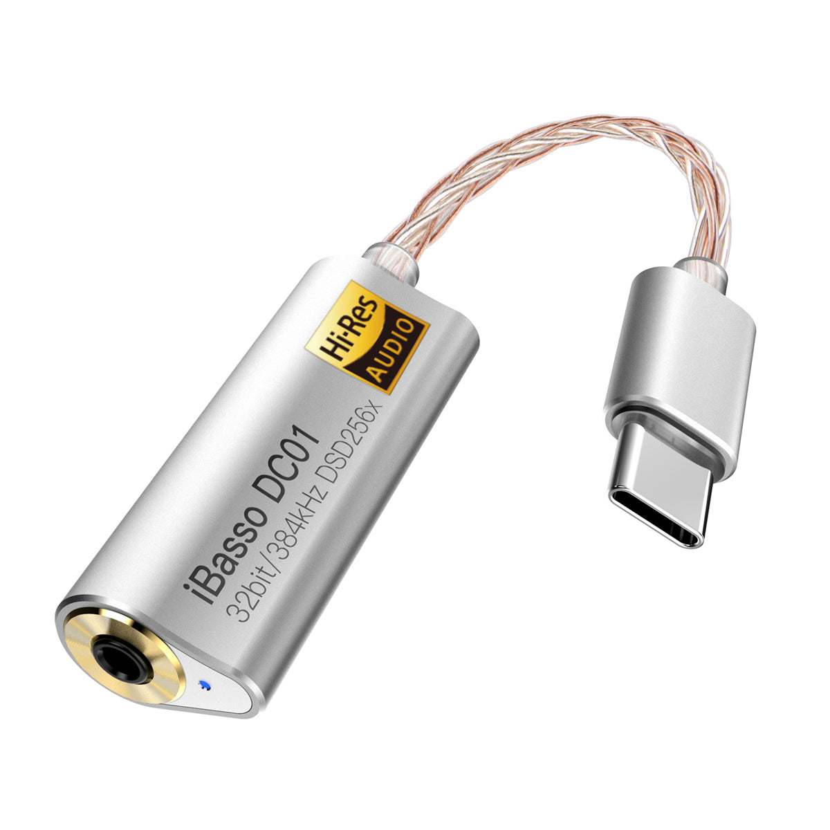 iBasso DC01 Portable 2.5mm True Balanced DAC/Amp Cable Adapter for Smartphones & Laptops - High Resolution Audio Converter for Music Lovers & Audiophiles