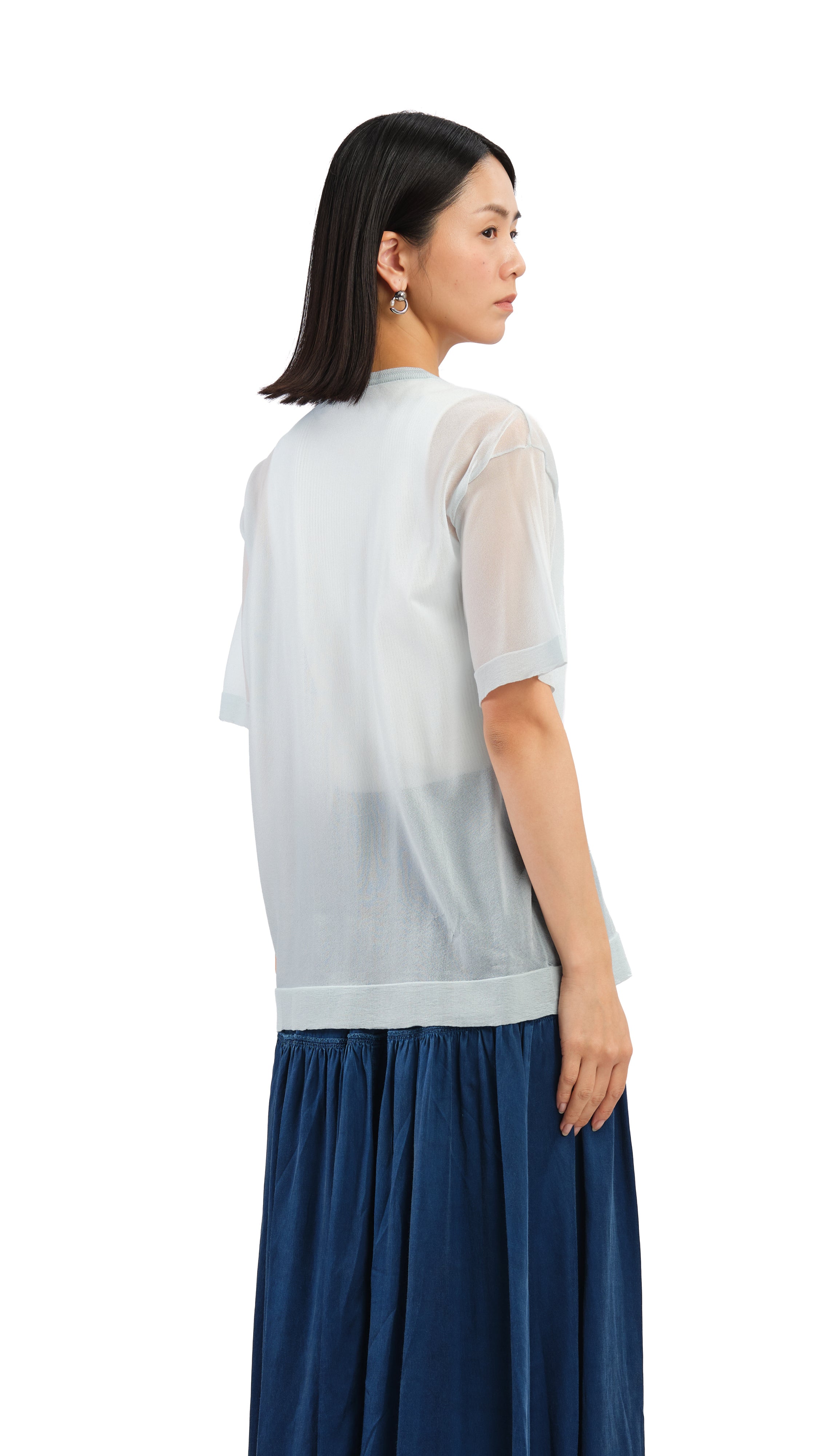 Breathable Sheer Knit Tee for Women - Soft Lightweight Summer T-Shirt - Perfect for Casual Outfits, Layering & Beach Wear