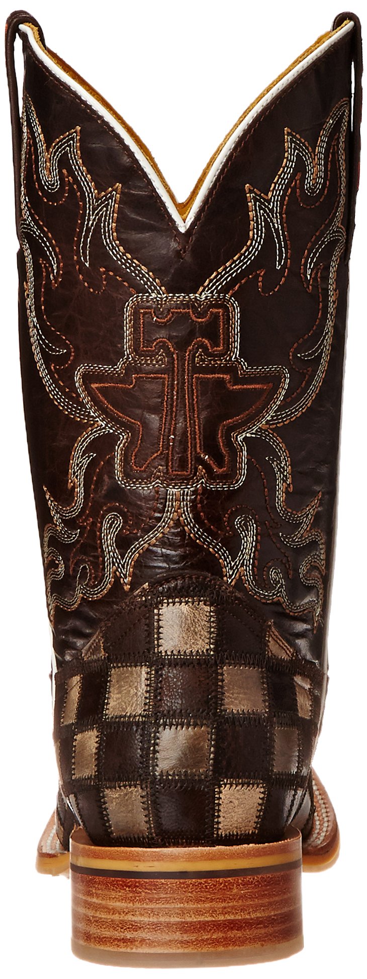 Tin Haul Men's Gun Metal Check Western Boots - Stylish Cowboy Boots for Men - Perfect for Rodeo, Country Dancing & Western Fashion
