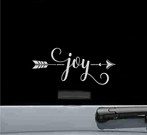 Joy Arrow Vinyl Decal Sticker - Silver Waterproof Car Laptop Wall Decal - Perfect for Car Windows, Laptops, Walls & DIY Projects