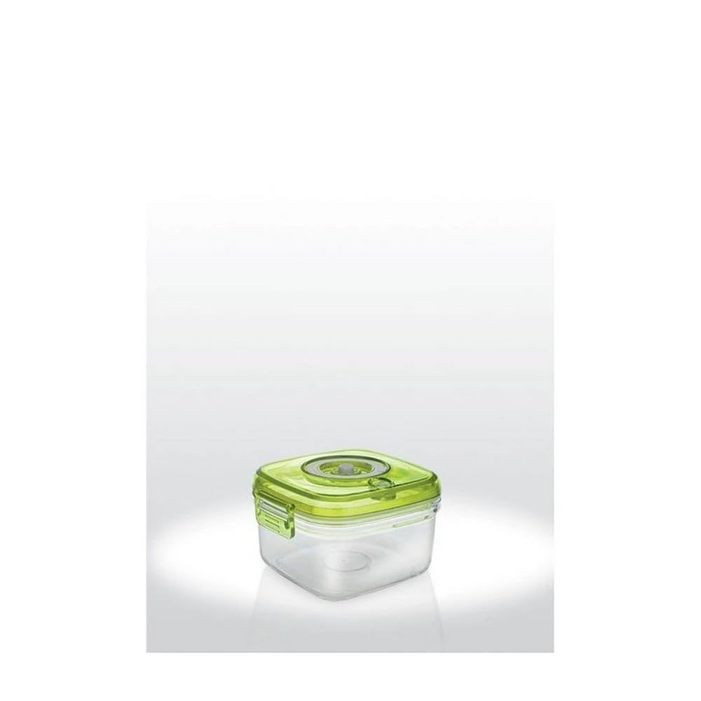 23oz Small Square Vacuum Food Container with Hand Pump - Airtight Storage for Leftovers, Meal Prep & Camping - BPA-Free Kitchen Essentials
