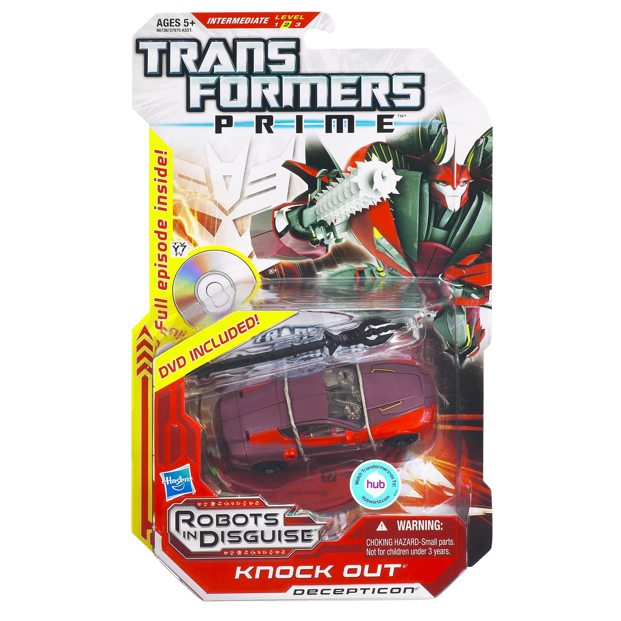 Transformers Prime Robots in Disguise Deluxe Class Series 1 Knock Out Action Figure - Collectible Robot Toy for Kids & Adults, Perfect for Display, Play, and Gifts