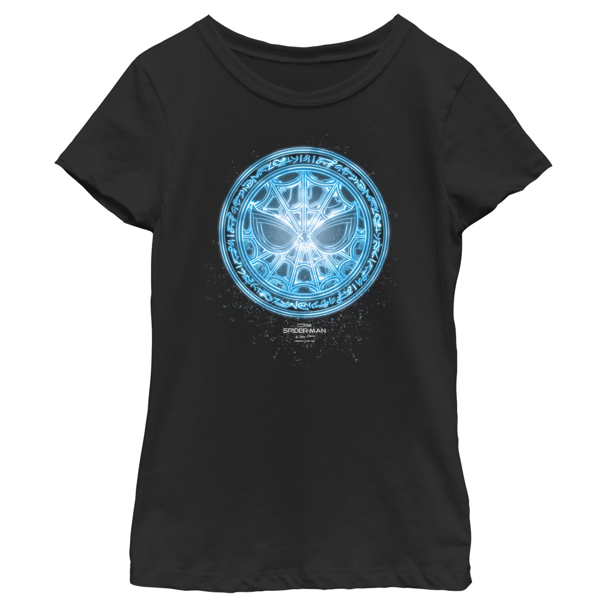 Marvel Spider-Man No Way Home Blue Logo T-Shirt for Women - Superhero Graphic Tee for Cosplay, Movie Nights & Casual Wear