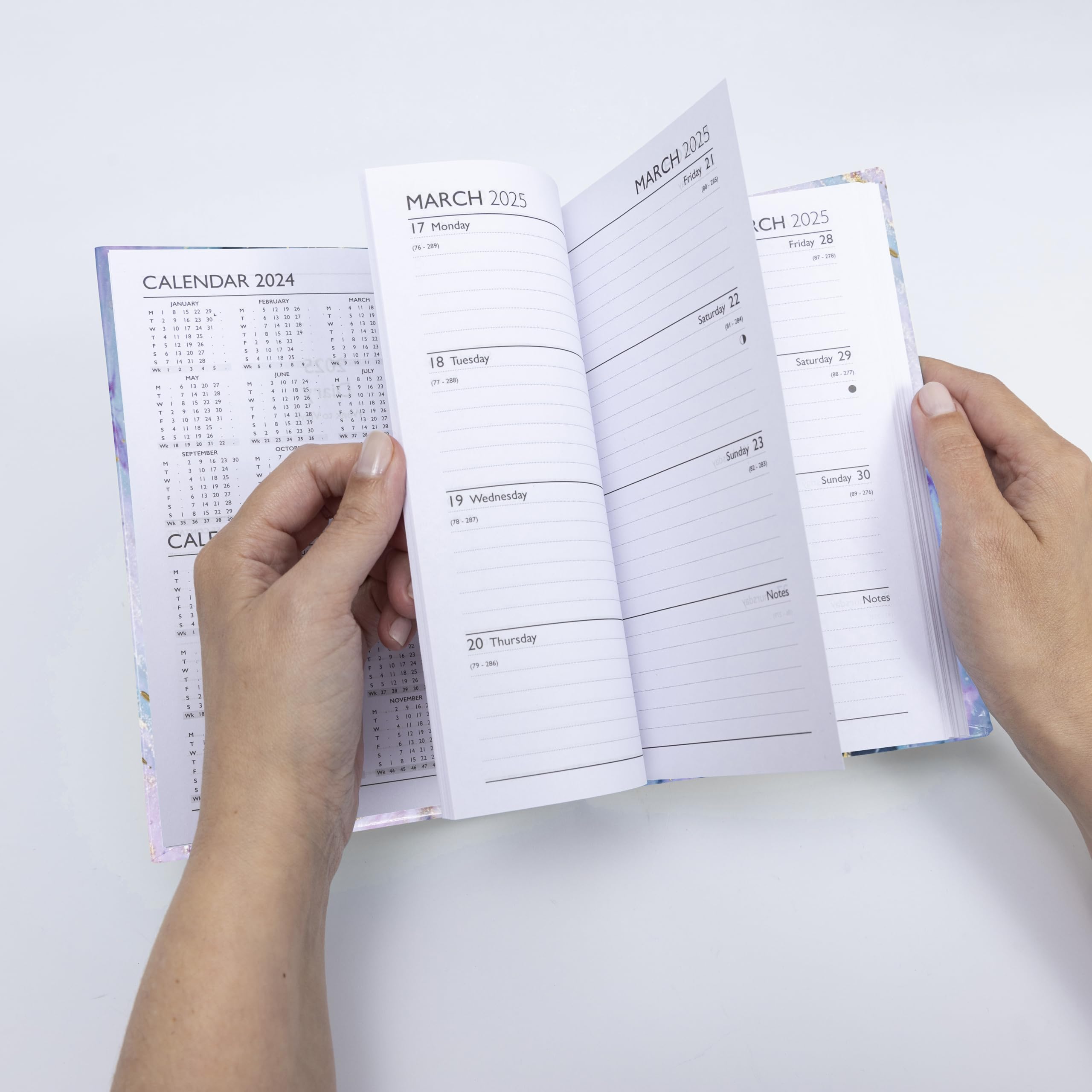 2025 A5 Weekly Planner Organizer - Full Year Diary for Teachers, Home, School & Office - Marble Design | Perfect for Scheduling, Goal Setting & Time Management