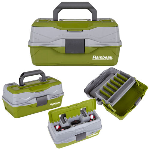 Flambeau Classic Series 1 Tray Tackle Box - Durable Fishing Organizer for Lures, Hooks & Gear - Perfect for Freshwater & Saltwater Anglers
