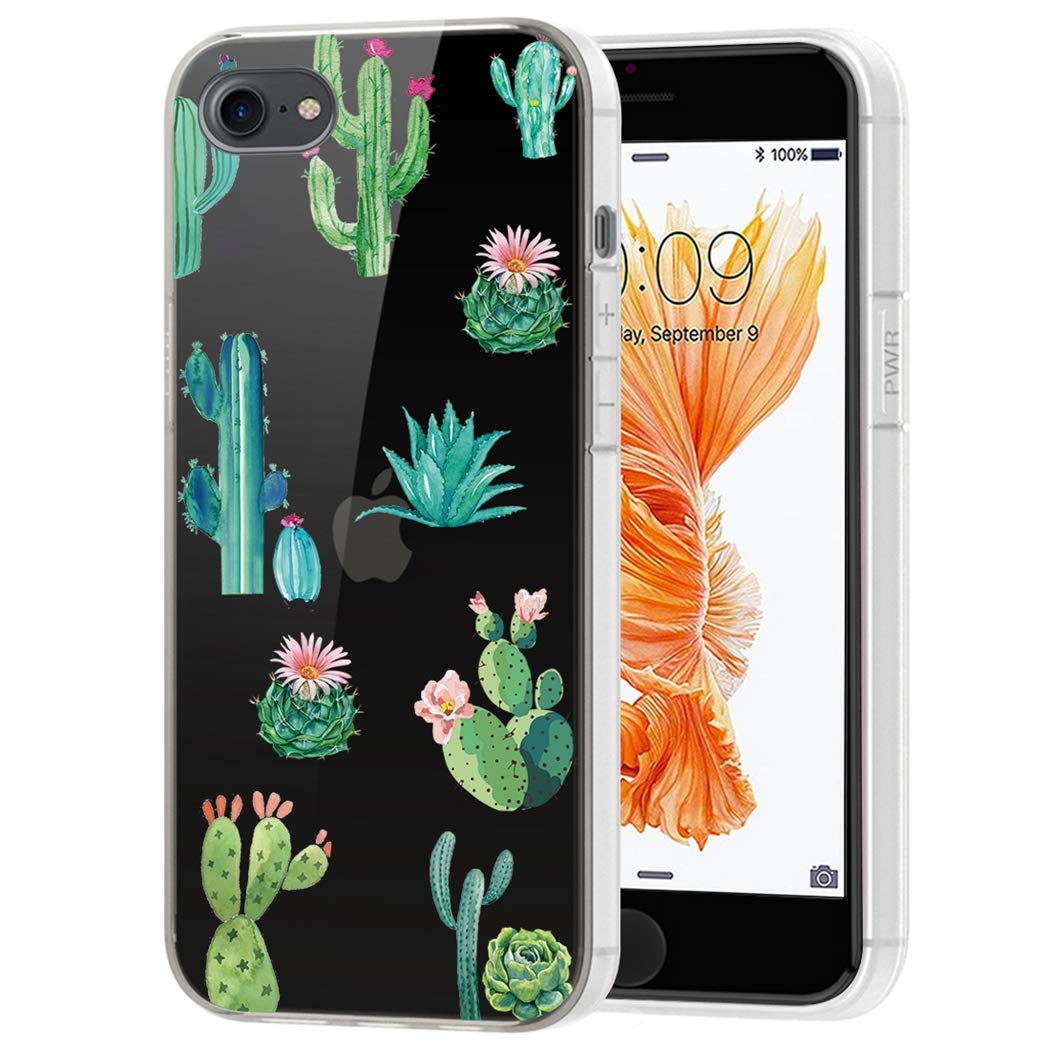 Clear Shockproof TPU Phone Case for iPhone 6/6S 4.7 inch - Cute Cactus Design Protective Cover for Women & Girls | Perfect for Everyday Use, School, Work & Travel