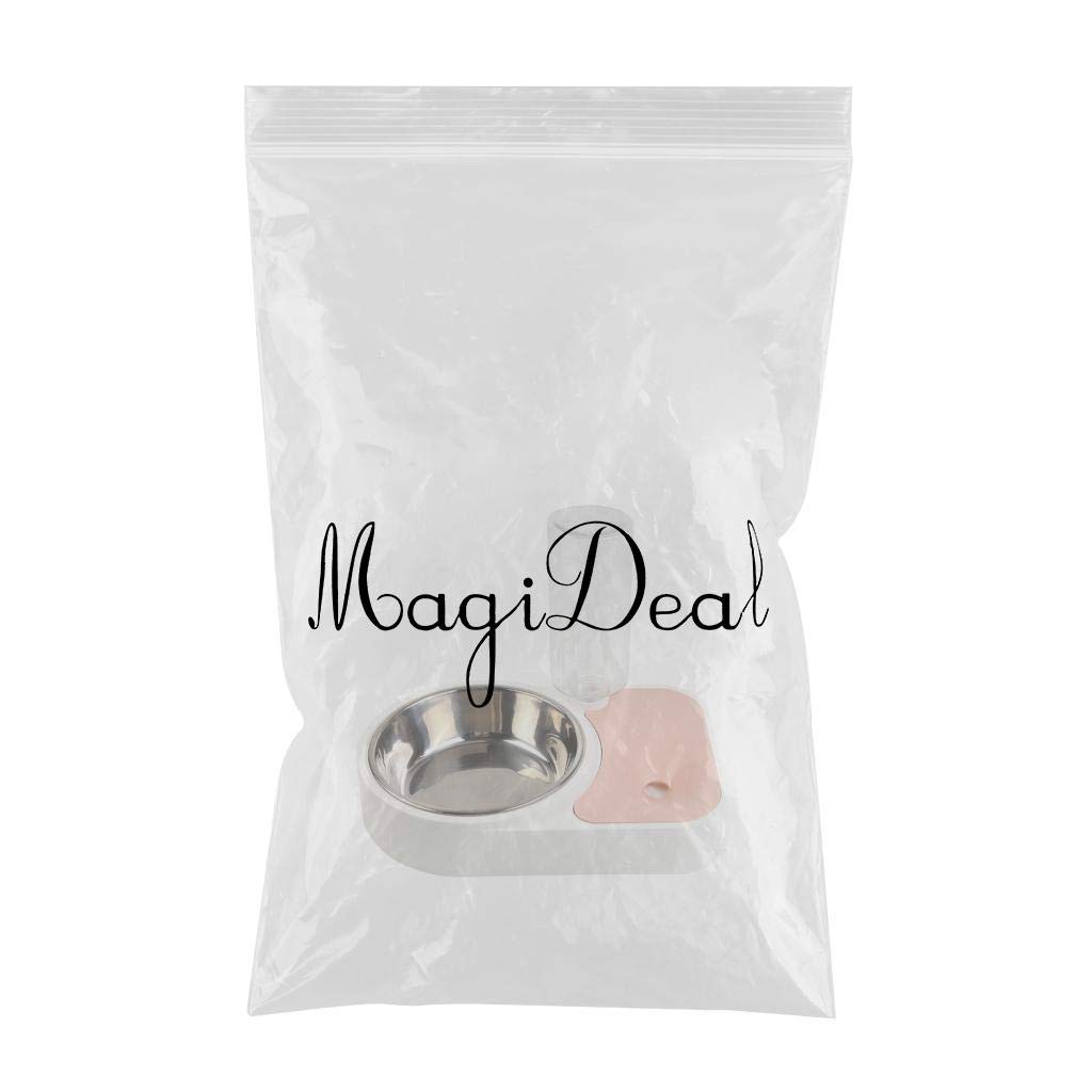 Automatic Pet Water & Food Bowl Set for Dogs & Cats - SECRET DESIRE Pink Pet Feeder with Water Bottle | Perfect for Home, Travel & Outdoor Use