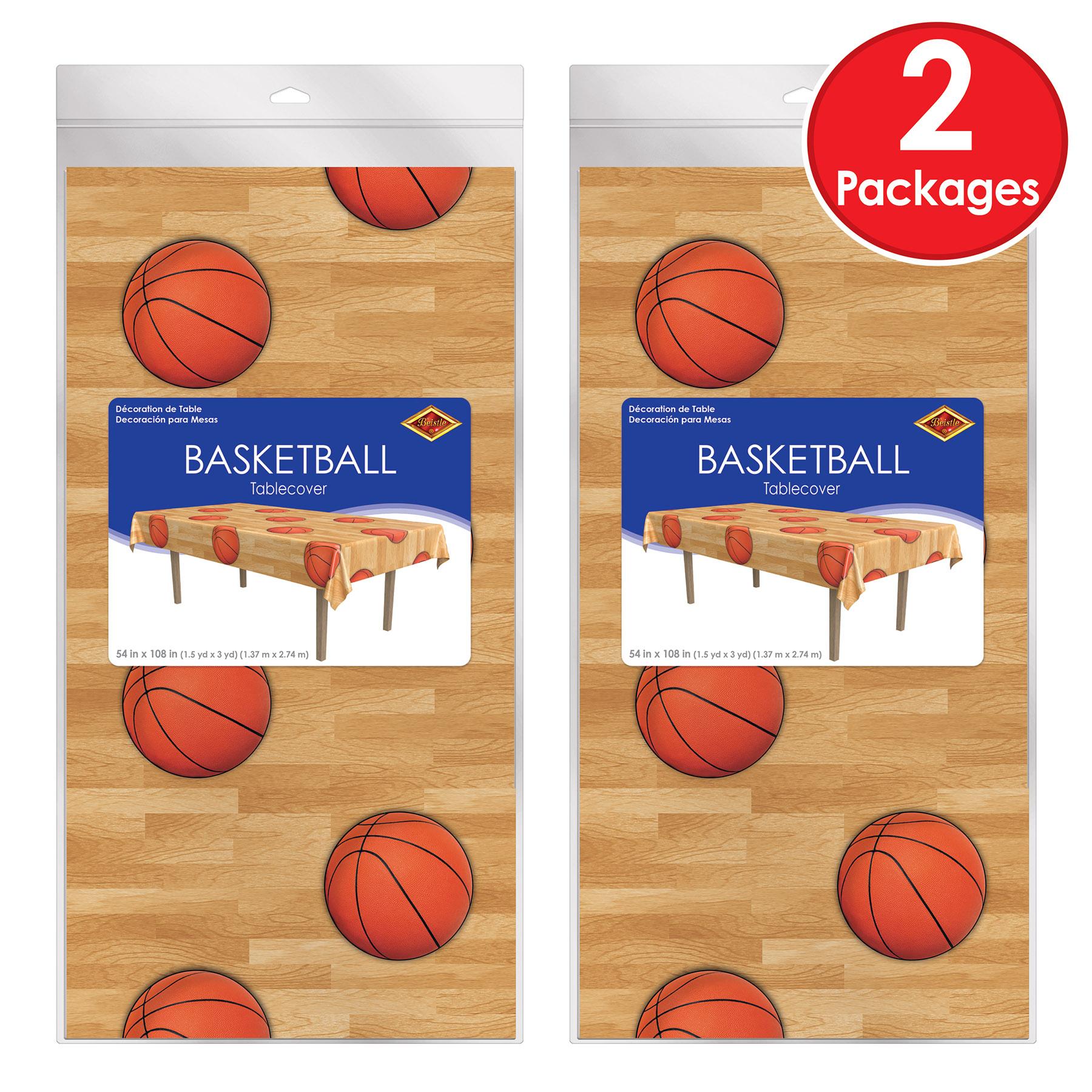 12 Pack Basketball Theme Party Table Covers - 54
