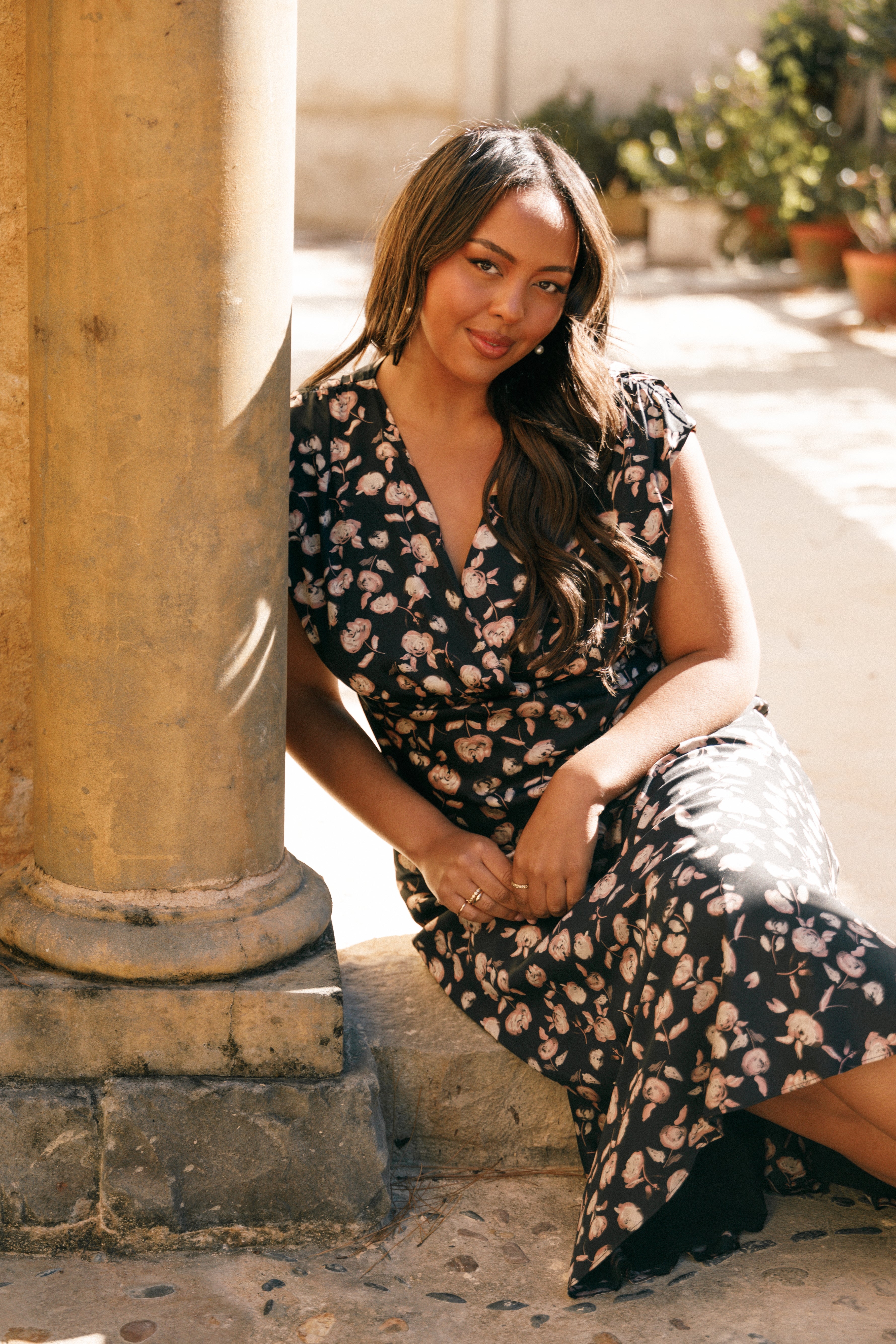 Amarlee Maxi Dress - Black Floral Print Long Summer Dress for Women | Beach Wedding, Vacation & Party Wear