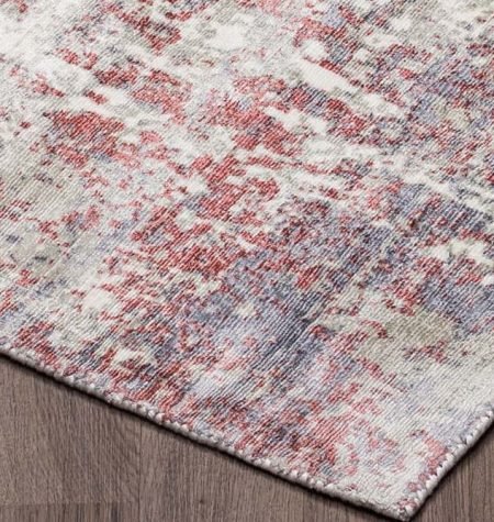 Allure Hand Loomed Viscose Raspberry Rug - Soft Bohemian Area Rug for Living Room, Bedroom, Nursery - Eco-Friendly Home Decor