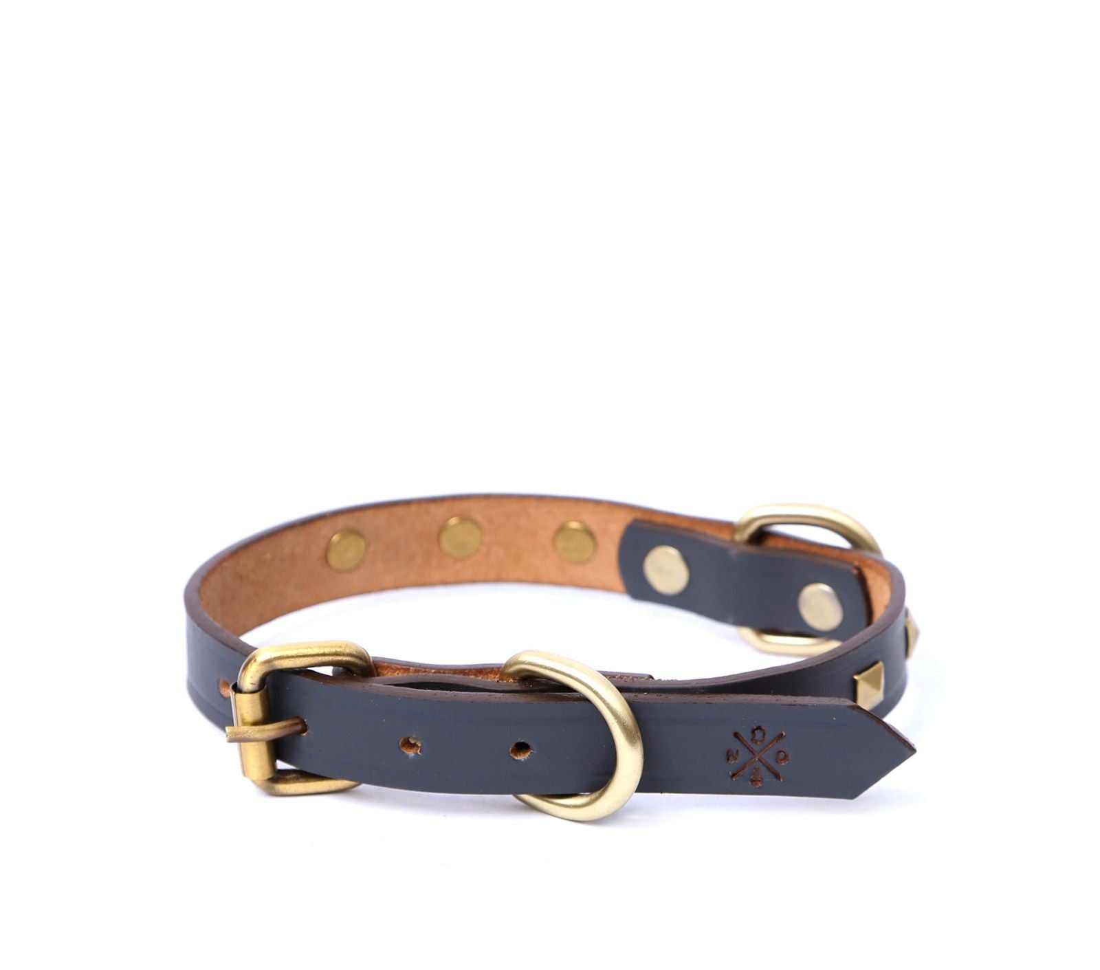 Small Dog Collar with Square Studs - Stylish & Durable Pet Accessory for Walks, Training, and Everyday Use