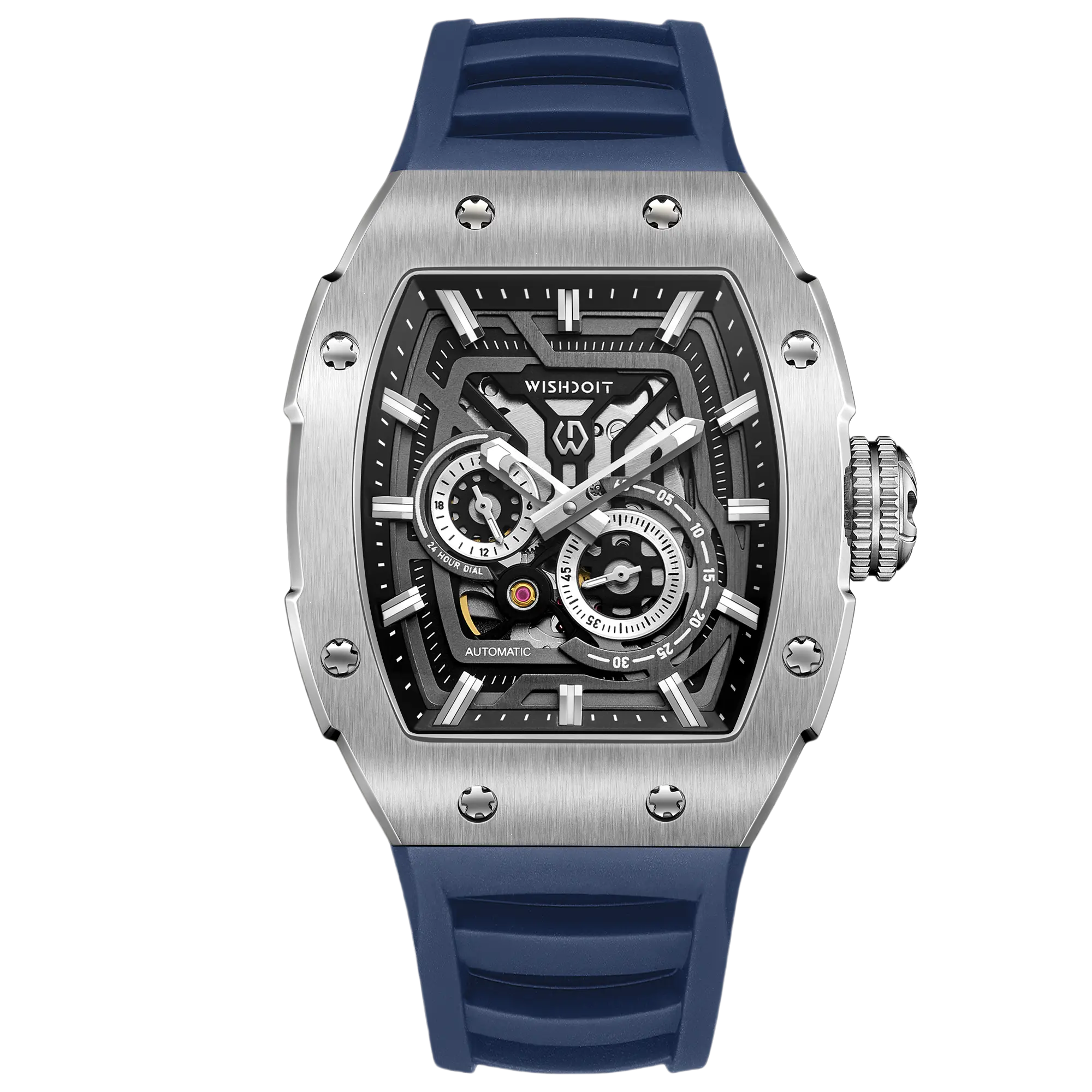 Silvery Watch-Blue Strap
