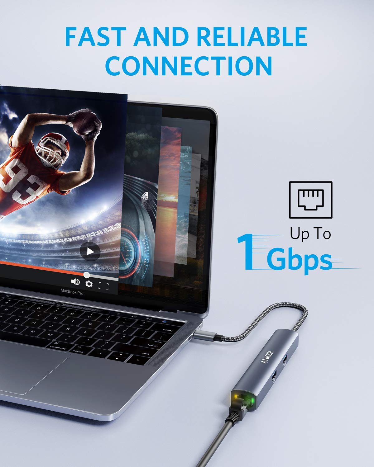 Anker USB C Hub 6-in-1 with 65W Power Delivery, 4K HDMI, Gigabit Ethernet & 3 USB Ports - Compatible with MacBook Pro/Air, iPad Pro, Dell XPS - Perfect for Home Office, Remote Work & Multi-Screen Setup