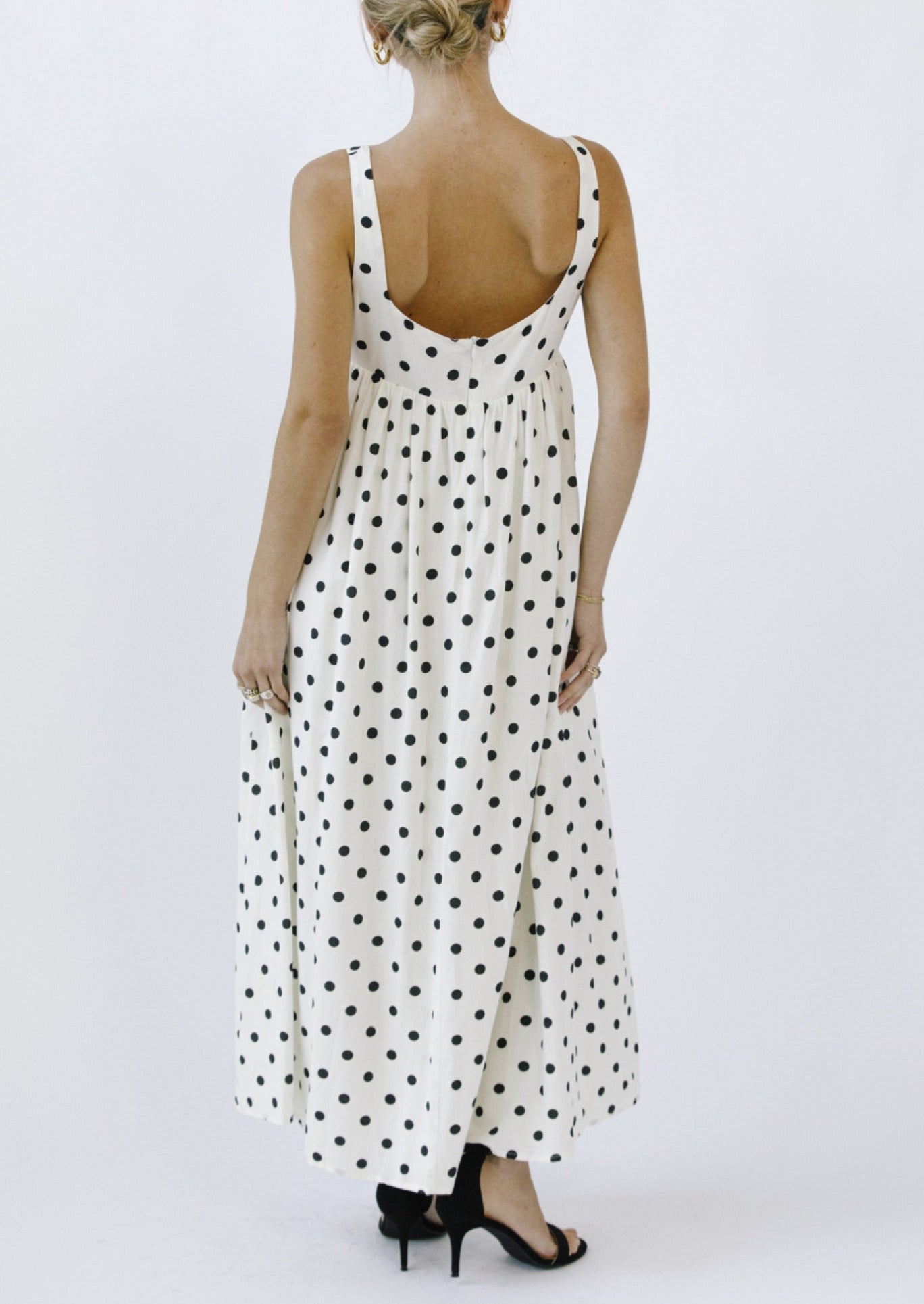 Stylish Feelin' Dotty Midi Dress for Women - Floral Print Summer Party Dress | Perfect for Weddings, Cocktail Parties & Date Nights