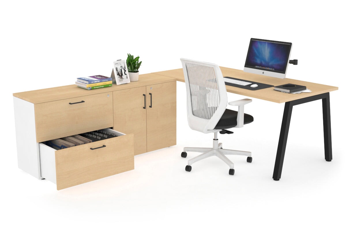 Quadro A Executive Office Chair - Black Frame [1800L x 700W] - Ergonomic Desk Chair for Home Office & Conference Room