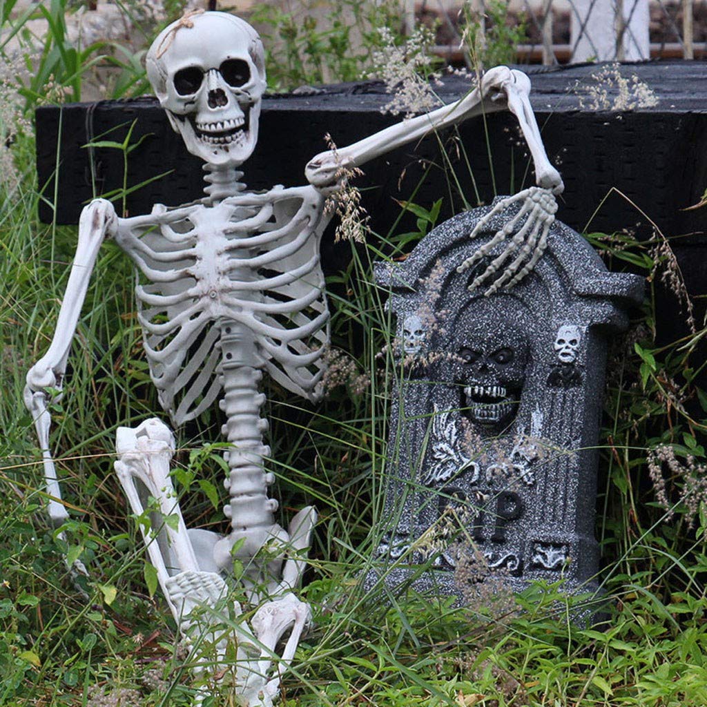 Life Size Posable Halloween Skeleton Inflatable - Outdoor Halloween Decorations for Haunted House, Yard & Party Props | Spooky Hanging Decor for Halloween Night