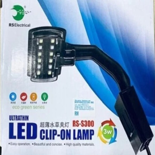 RS300 Clip-On Aquarium Light - Adjustable LED Clip Light for Fish Tanks, Planted Aquariums & Home Decor | Energy Efficient & Waterproof Design for Underwater Lighting