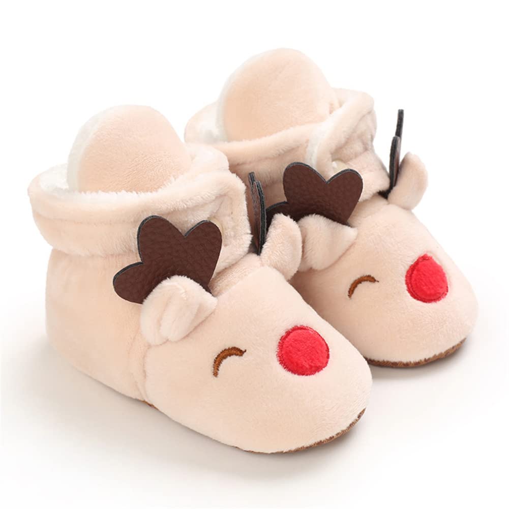 Unisex Newborn Baby Cozy Fleece Booties - Non-Slip Stay-On Slippers for Infant Boys & Girls | Soft Winter Warm Shoes for Indoor & Outdoor Use
