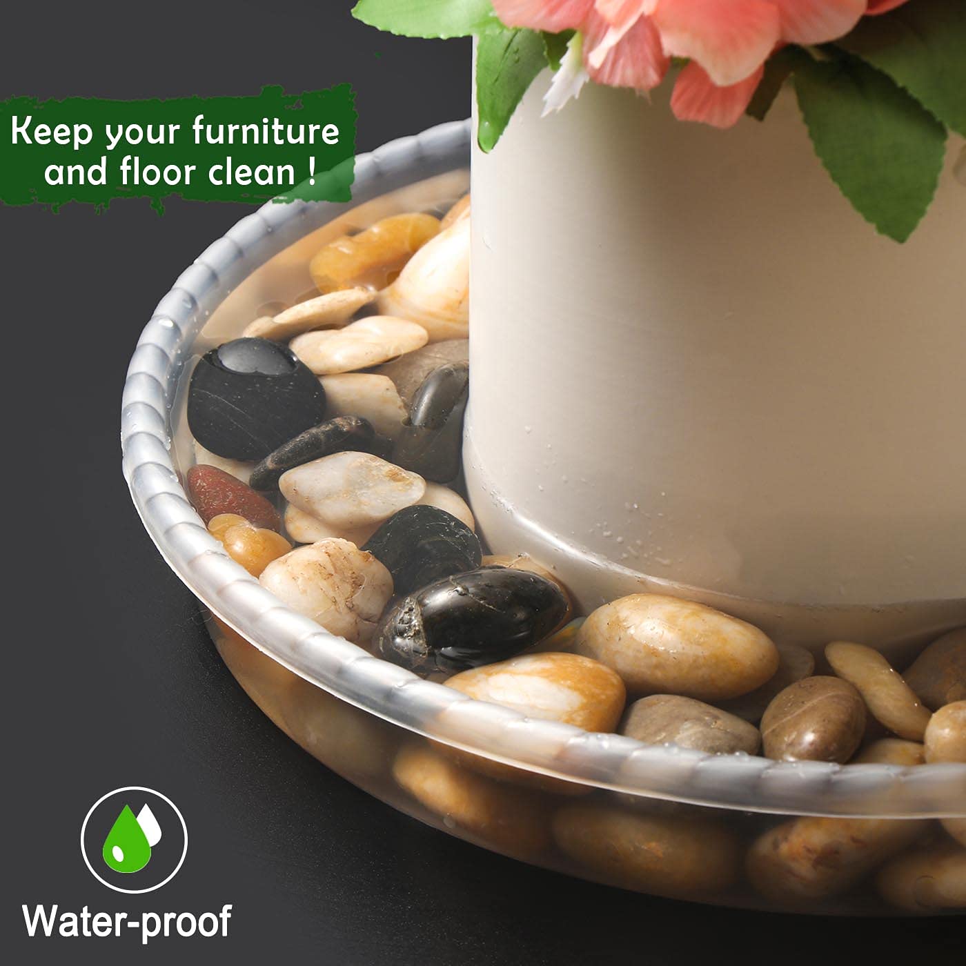 9 Pack Heavy Duty Clear Plastic Plant Saucers (6/8/10 Inch) - Thick Sturdy Plant Trays for Indoor Flower Pots, Drip Trays for Potted Plants | Perfect for Home Gardening, Balcony Decor & Plant Drainage Protection