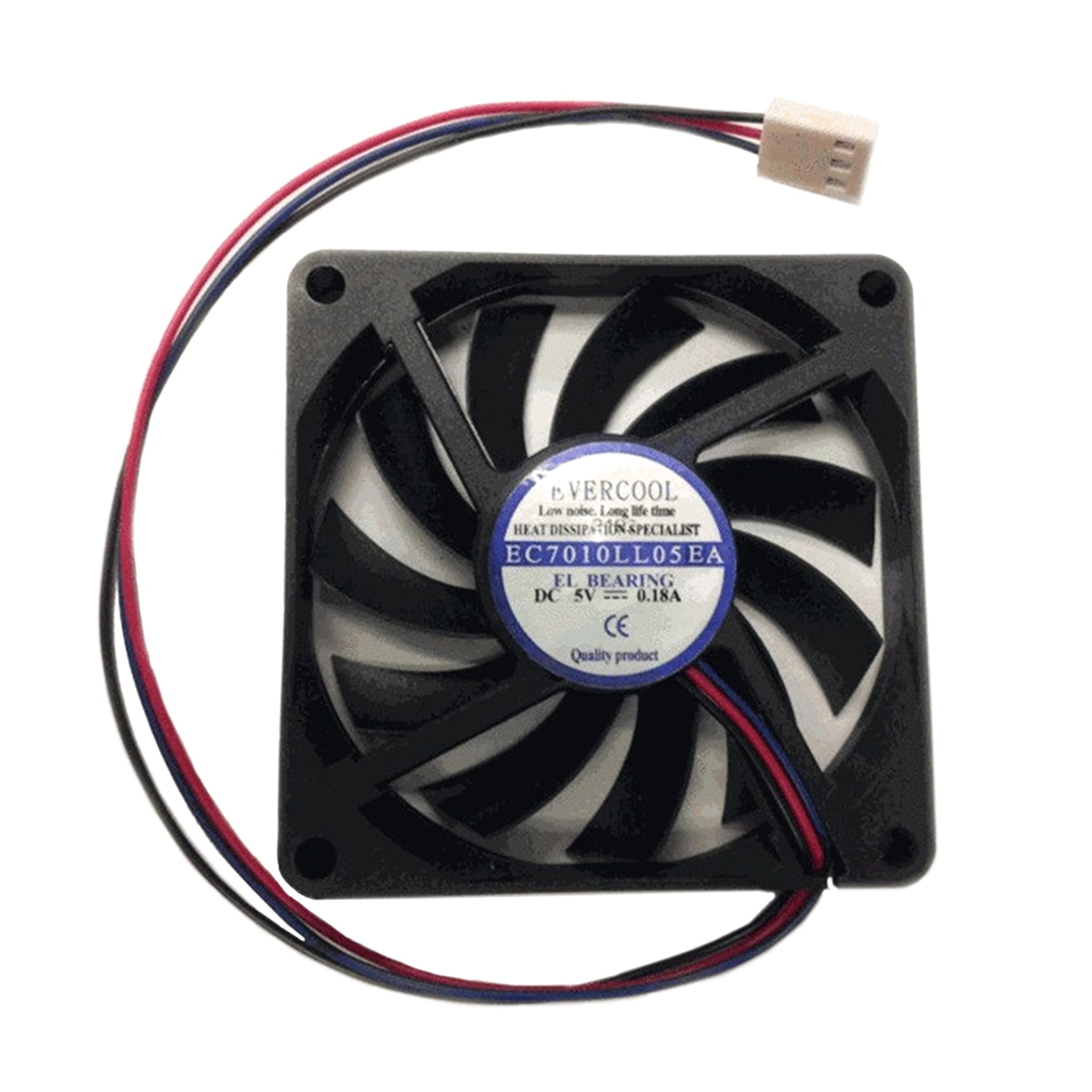 Evercool 70x70x10mm 5V DC Cooling Fan EC7010LL05EA - Perfect for PC, Laptop, and Electronics Cooling Solutions