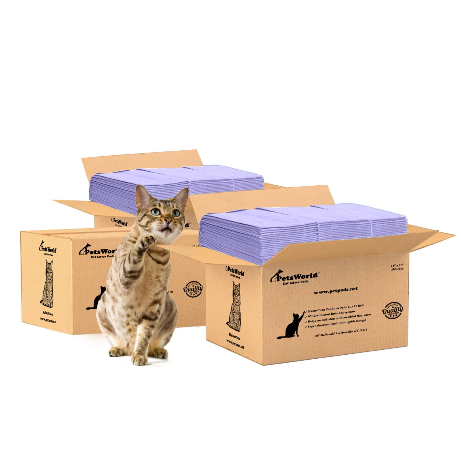Tidy Cats Breeze Litter System Refill Pads - 600 Count Cat Litter Box Liners | Odor Control & Super Absorbent | Perfect for Multi-Cat Households & Small Spaces