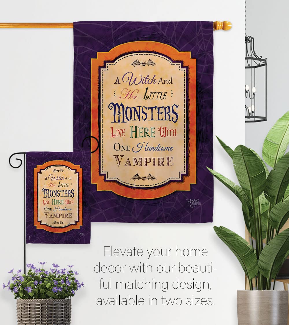 Halloween Decorative Flag 28x40in - Fall Vertical House Decor for Outdoor & Indoor