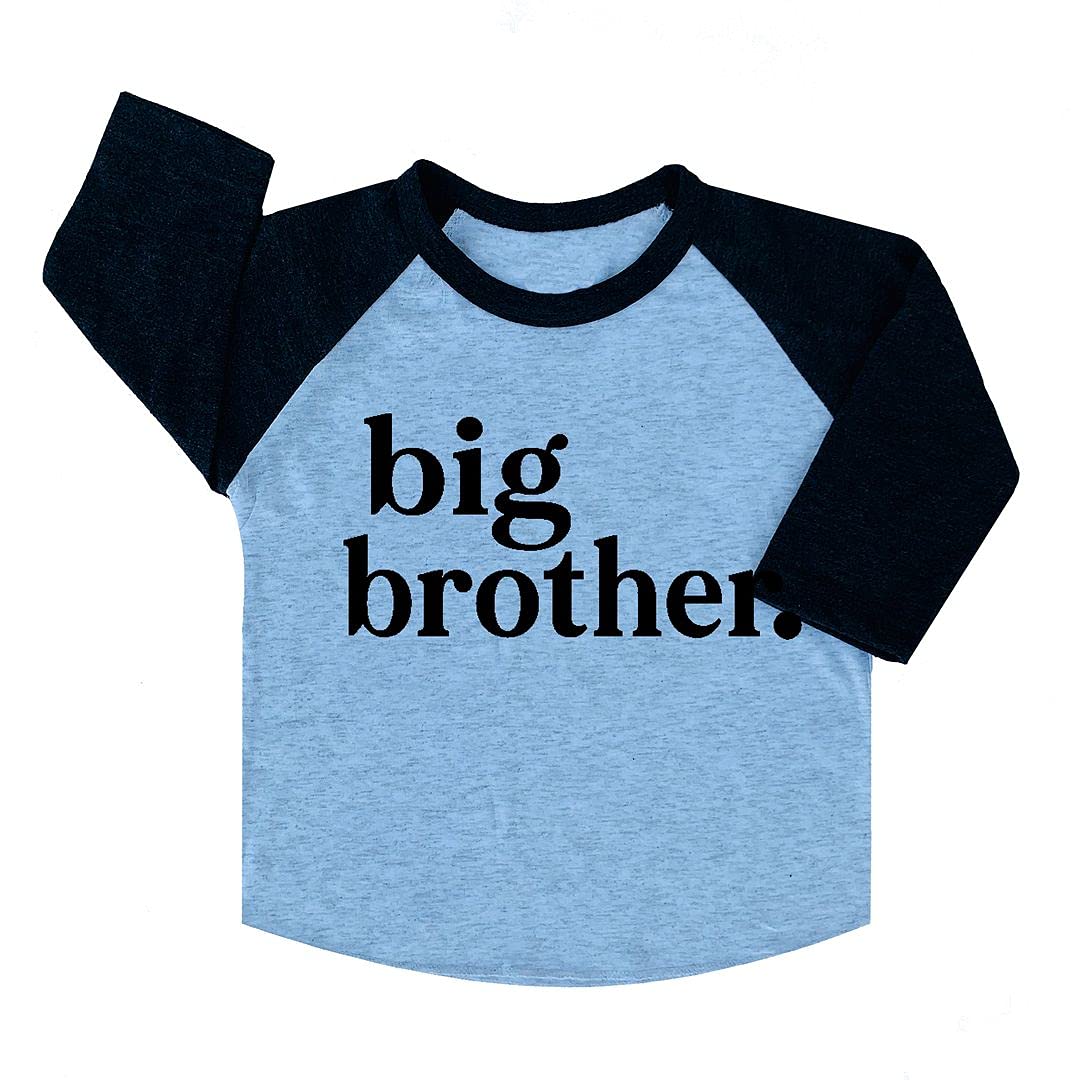 Big Brother & Little Brother Matching Sibling Reveal T-Shirts - Cute Announcement Outfit for Toddler Boys & Baby - Perfect for Gender Reveal Parties & Newborn Photo Shoots
