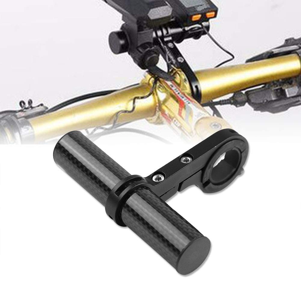 Aluminum Alloy Bike Handlebar Extender - 10cm Carbon Tube Black Handlebar Extension Bracket for Bike Light & Phone Mount | Perfect for Cycling, Commuting & Outdoor Adventures