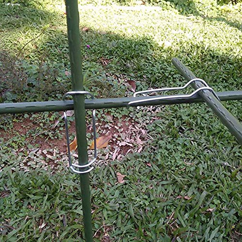 30Pcs Stainless Steel Spring Clips for Plant Support - 11mm Garden Greenhouse Fixing Clamps | Durable Wire Clips for Vine, Tomato & Flower Stems