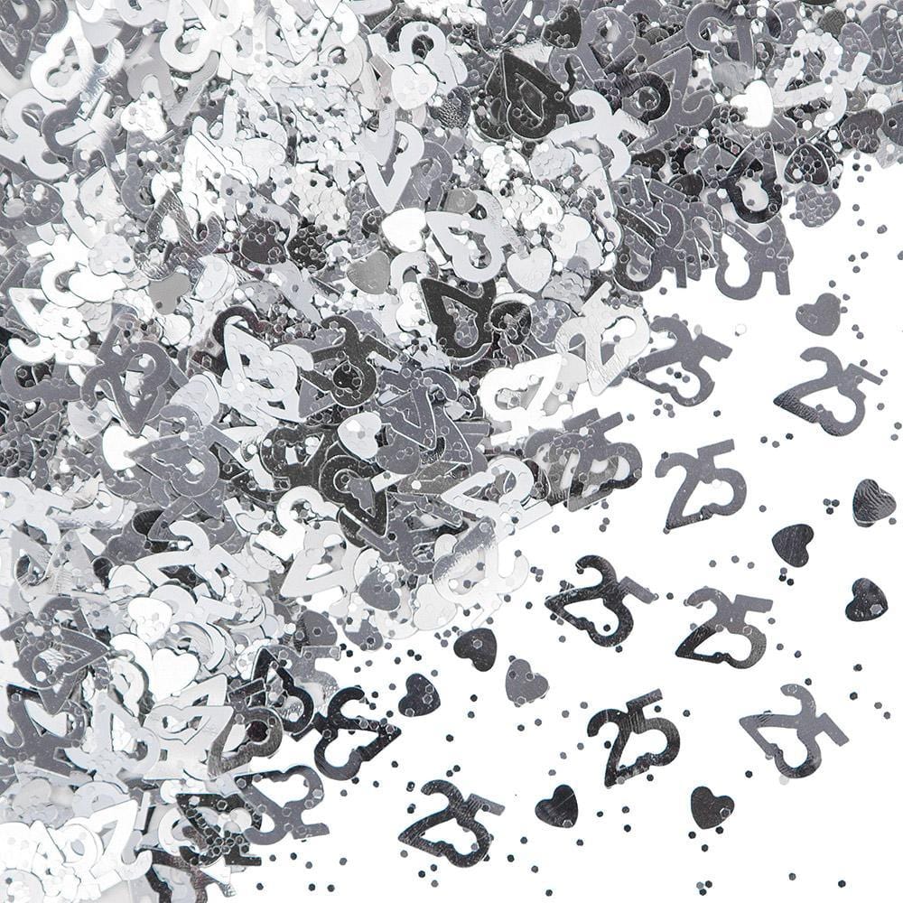 25th Anniversary Confetti - Gold & Silver Celebration Decorations for Parties, Weddings, Events | Perfect for Milestone Birthdays, Anniversaries & Special Occasions