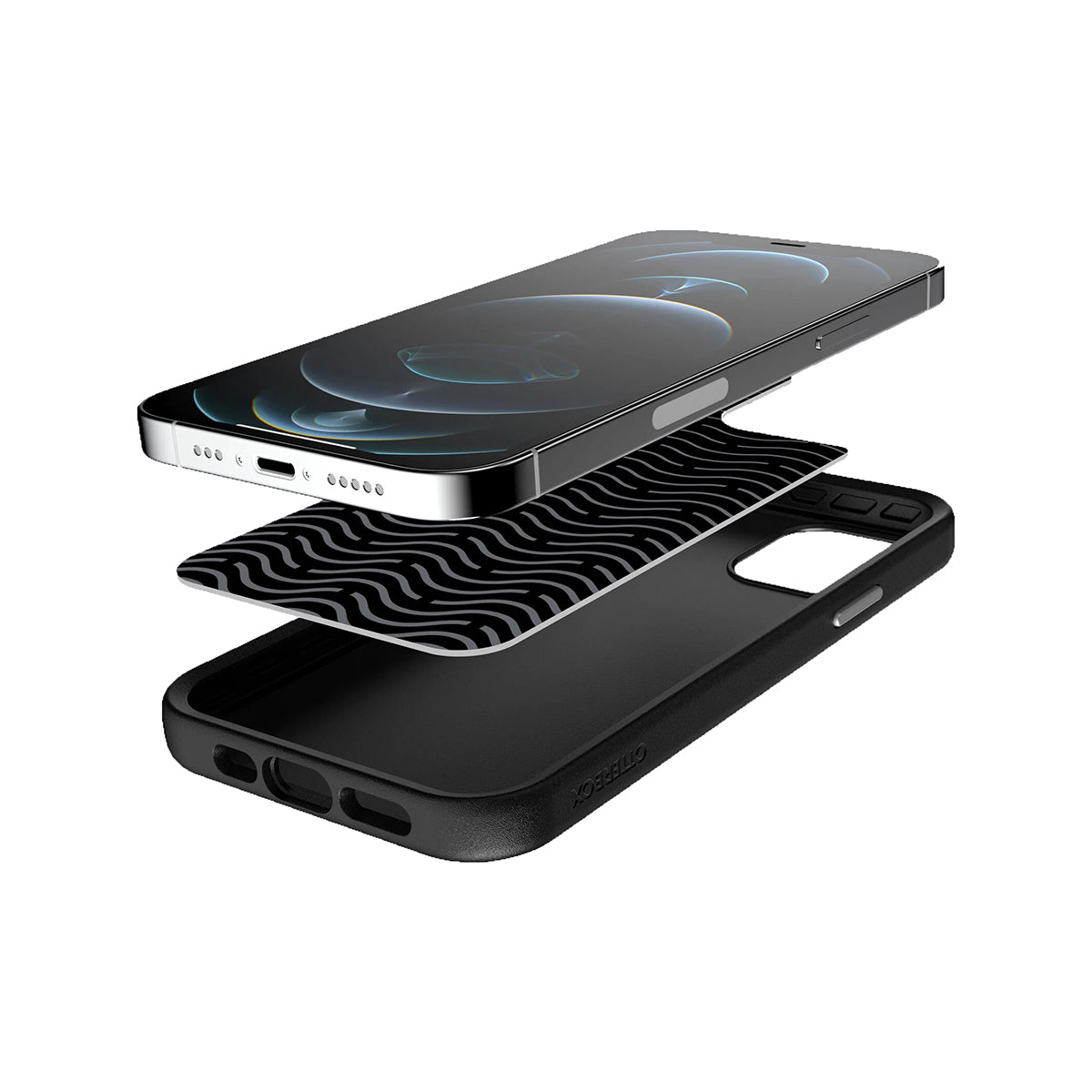 Otterbox Easy Grip Protective Case for iPhone 12 Pro - Shockproof & Slim Design, Black - Perfect for Outdoor Activities, Work & Daily Use