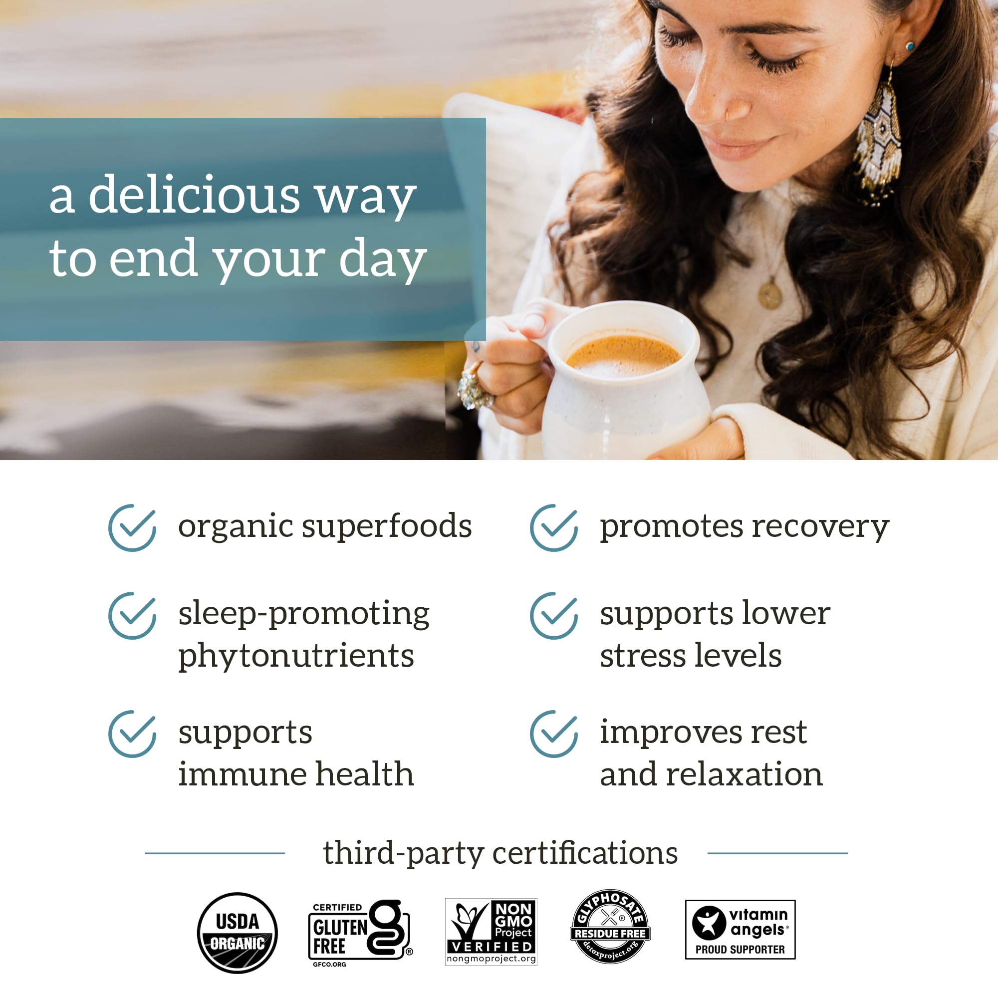 Organifi Gold Superfood Supplement Powder - 90 Servings (3 Pack) - Stress Relief, Better Sleep & Relaxation with Turmeric & Reishi Mushroom - Vegan, Gluten-Free Wellness Drink for Nighttime, Travel & Daily Stress Management
