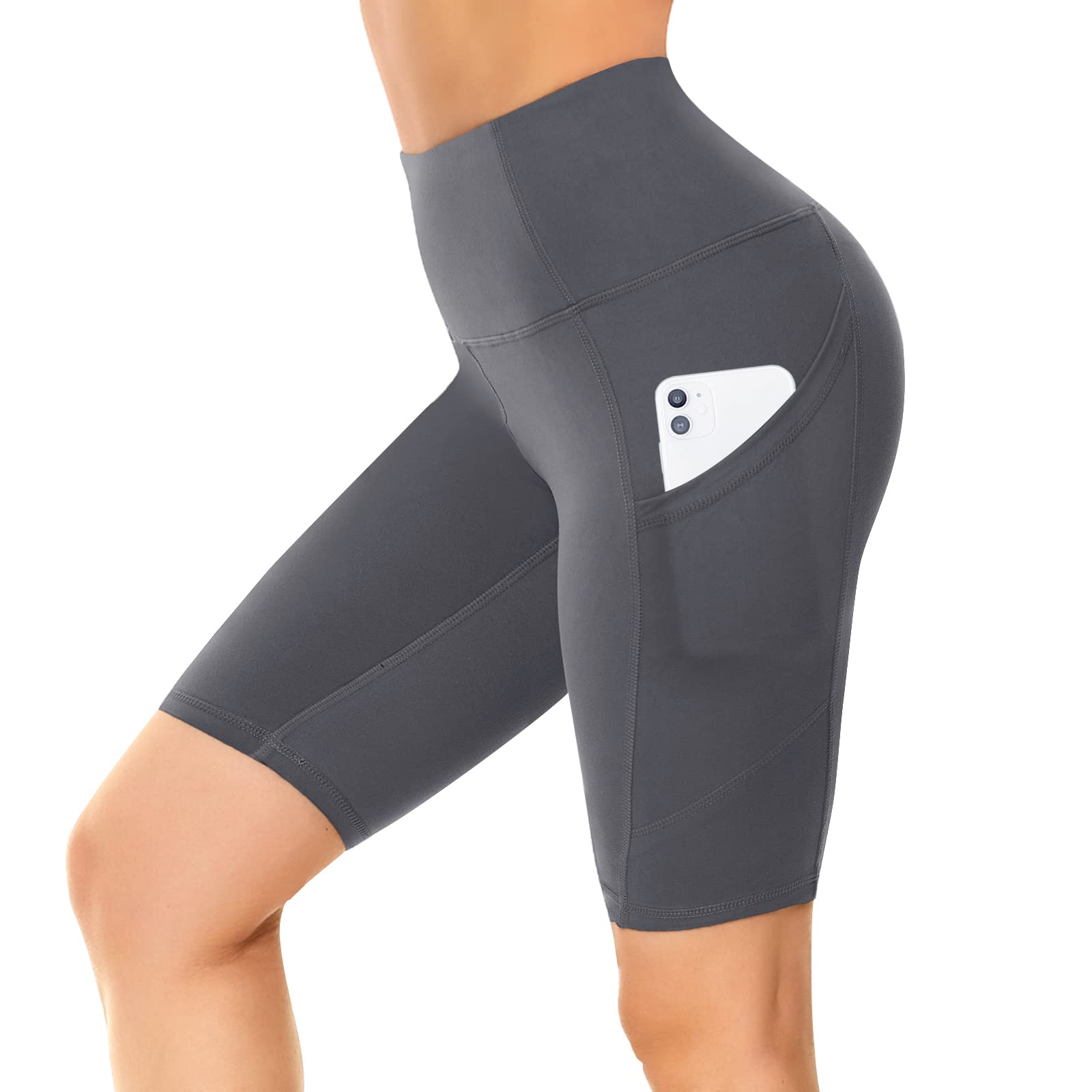 NexiEpoch High Waist Workout Shorts for Women - Tummy Control Yoga Running Biker Shorts | Gym, Athletic & Casual Wear