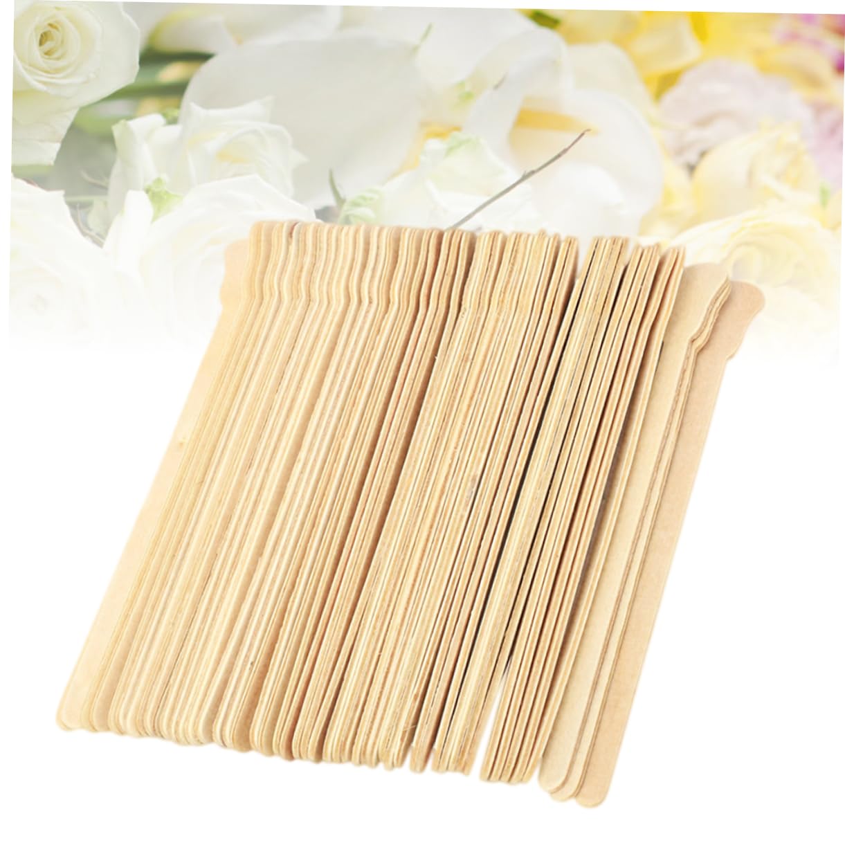 Professional Waxing Kit for Women - 100pcs Wax Sticks with Wooden Stirring Rods | Odorless & Skin-Friendly | Perfect for Eyebrows, Legs, Bikini & Body Hair Removal at Home