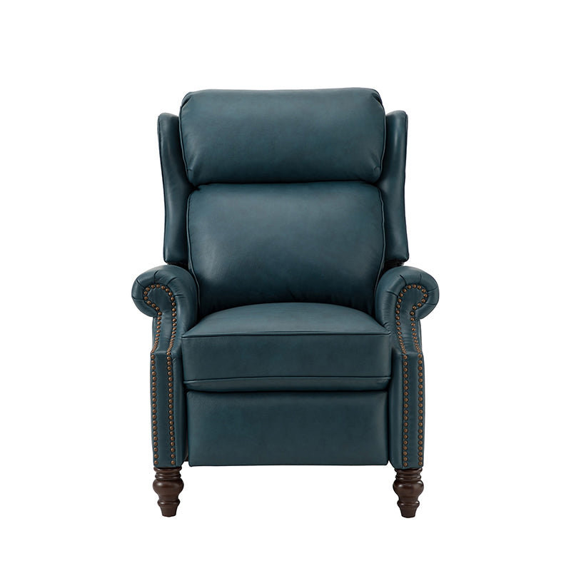 Lucina Genuine Leather Manual Recliner Chair - Handcrafted Premium Leather Living Room Furniture for Relaxation & Comfort - Perfect for Home Theater, Reading Nook, and Office Lounge