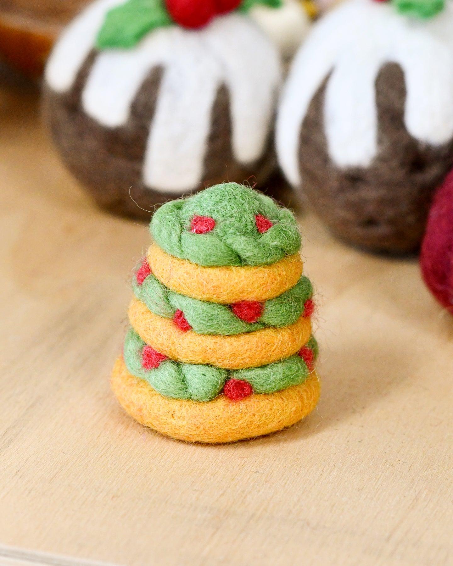 Christmas Cookie Tree Felt Play Food Set - Holiday Baking Pretend Play for Kids - Perfect for Christmas Party, Classroom Activities & Toddler Learning Toys
