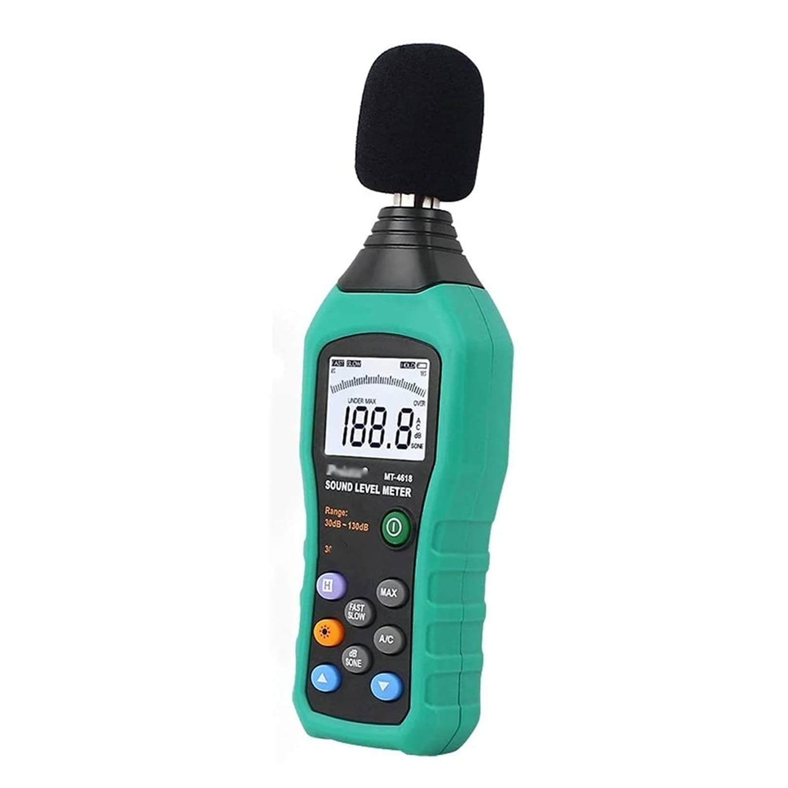 Professional Digital Sound Level Meter - 30~130dB(A) Handheld Noise Decibel Tester with LCD Screen & Data Logging | Portable for Home, Office, Construction Site Noise Monitoring