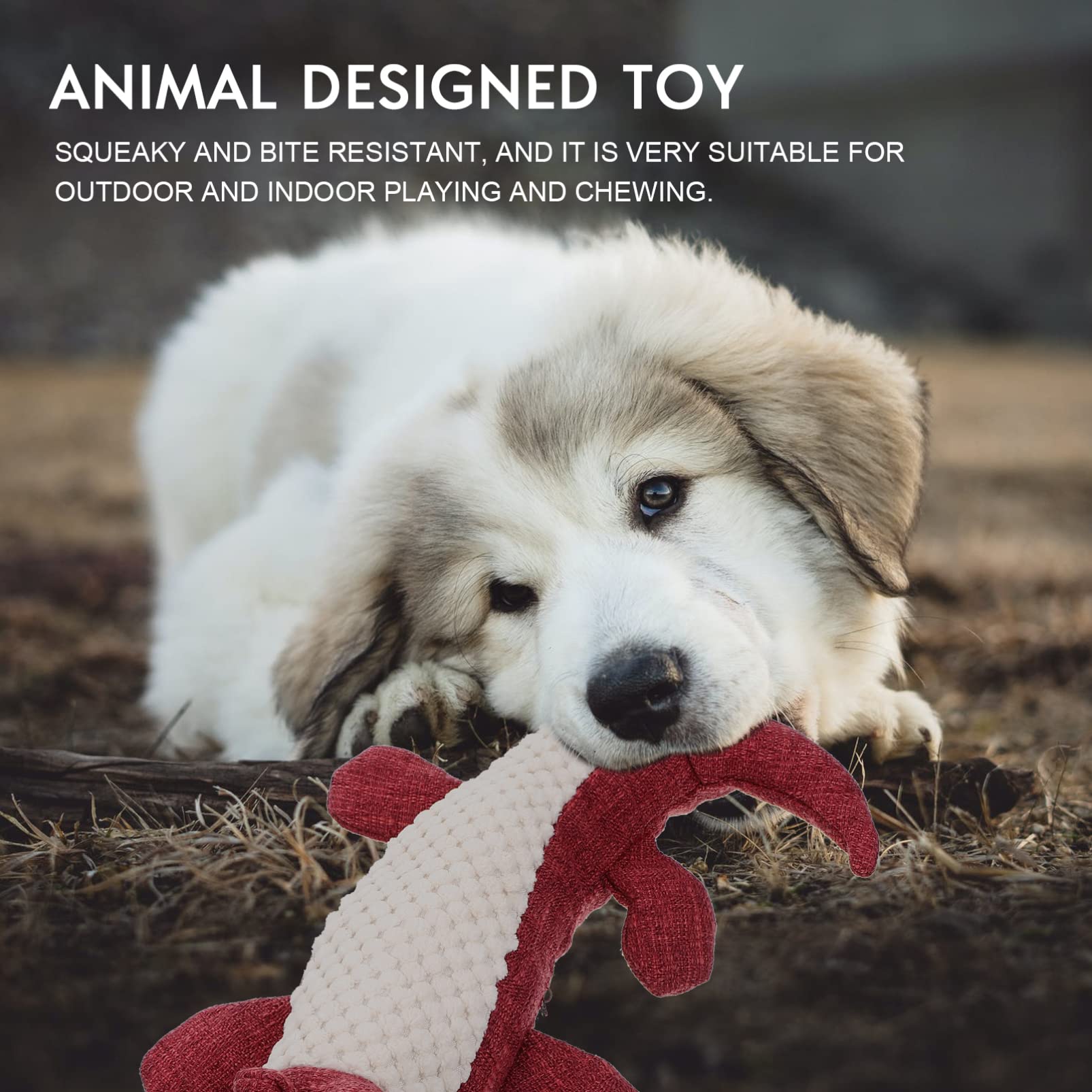 TENDYCOCO Plush Dog Chew Toy - Squeaky Interactive Puppy Teething Toy for Small & Large Dogs - Durable Pet Biting & Molar Plaything for Playtime & Training - Perfect for Puppies, Adult Dogs & Stress Relief