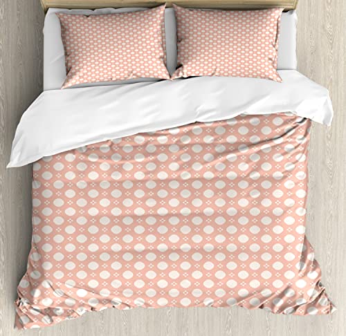 Peach and White