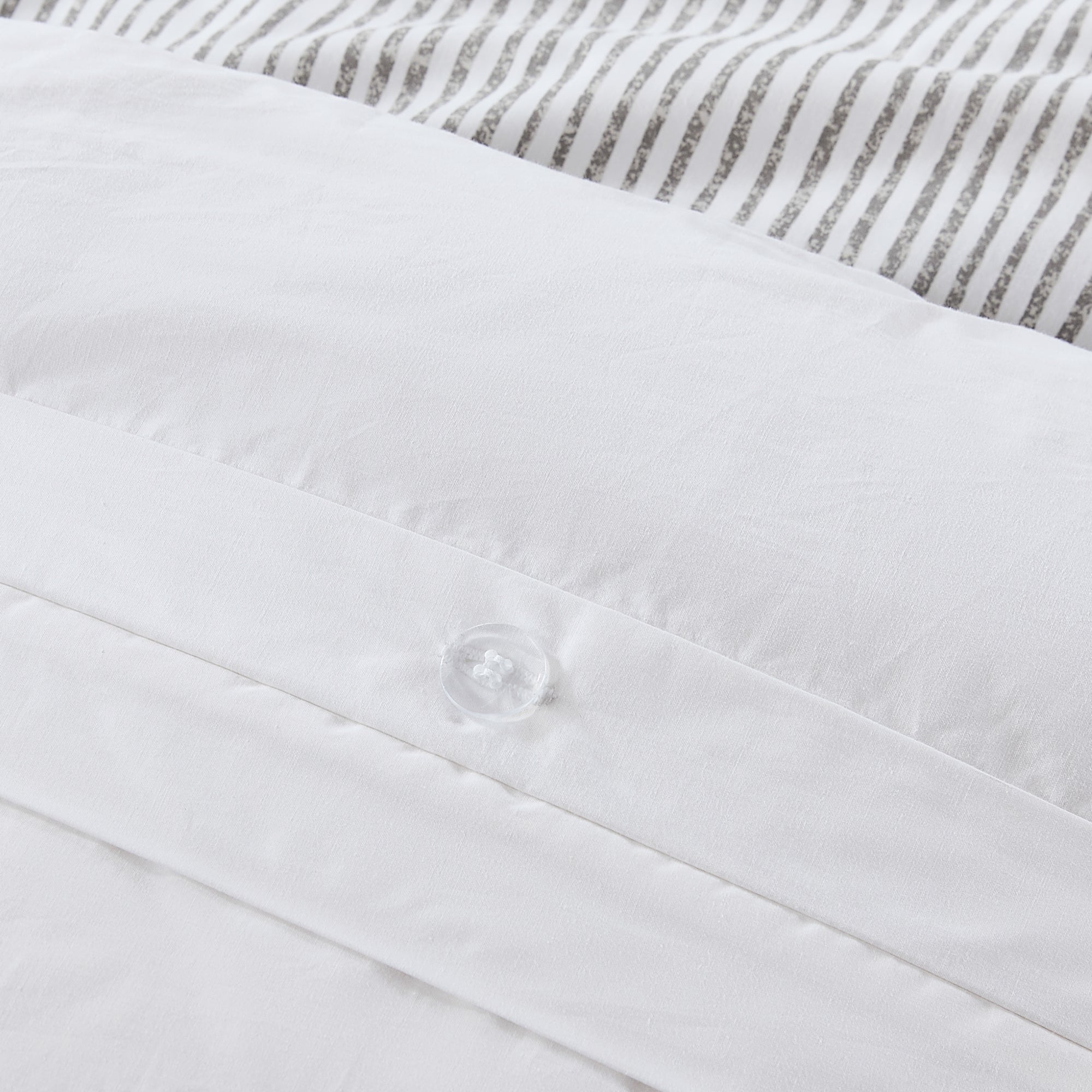 Premium Lima Stripe Cotton Duvet Cover Set - Queen Size, 3-Piece Bedding Set with Pillowcases - Soft & Breathable for All Seasons - Perfect for Master Bedroom, Guest Room & Vacation Homes