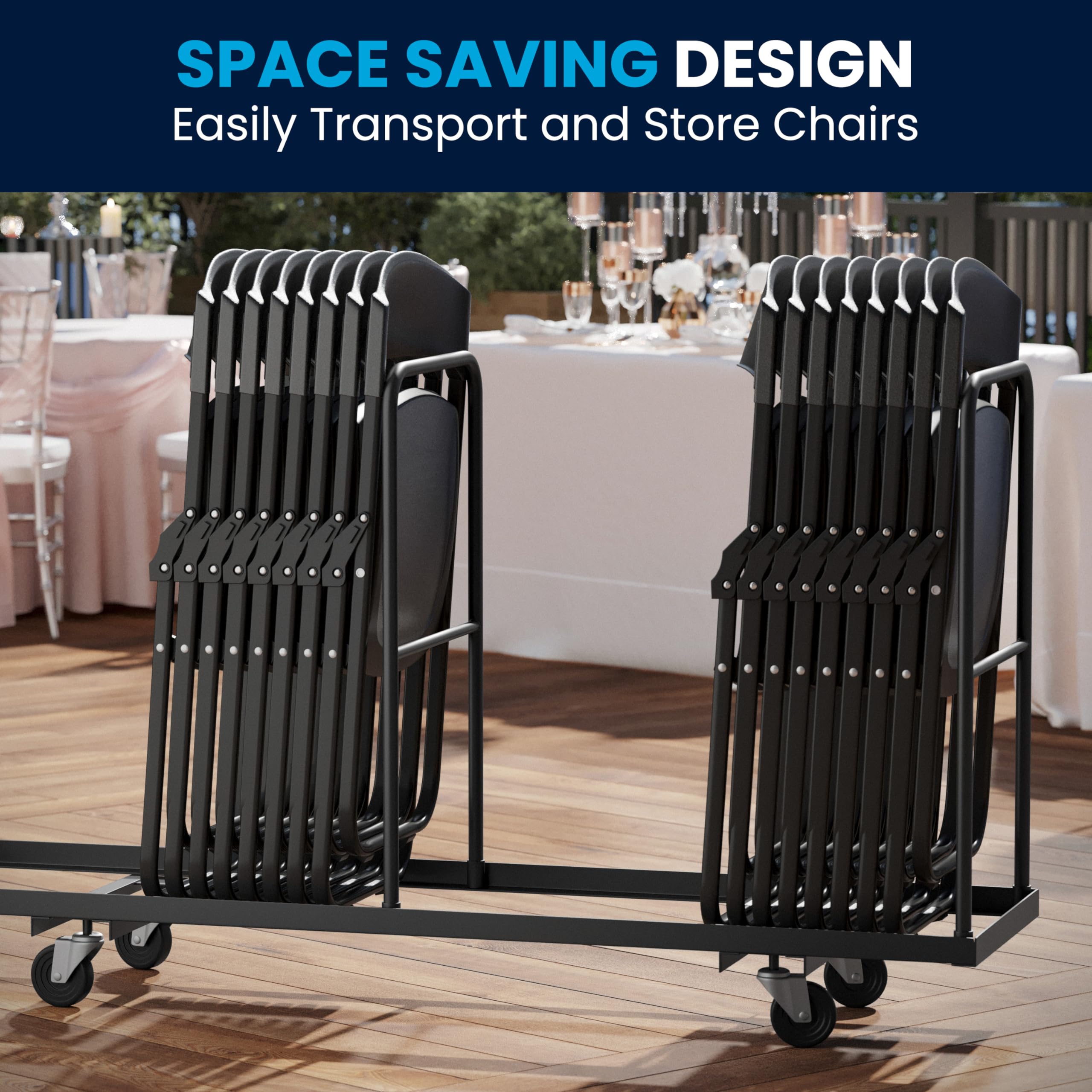 Flash Furniture 6-Pack HERCULES Series Heavy Duty Black Plastic Folding Chairs - 500 lb Capacity, Built-in Ganging Brackets - Perfect for Events, Parties, Banquets and Outdoor Gatherings