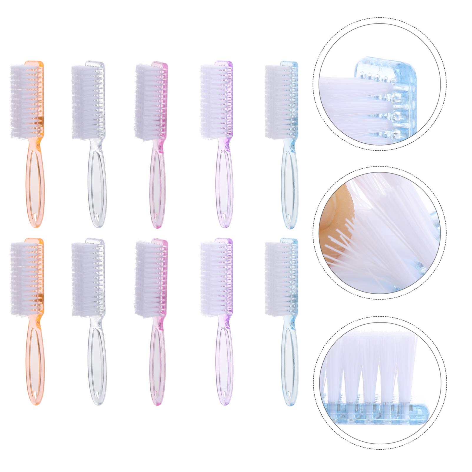 **Ciieeo 10-Pack Nail Cleaning Brushes with Ergonomic Handle - Durable Grip Scrub Brushes for Toenails & Fingernails - Perfect Pedicure & Manicure Tool for Women & Men - Ideal for Home Spa, Salons & Travel**