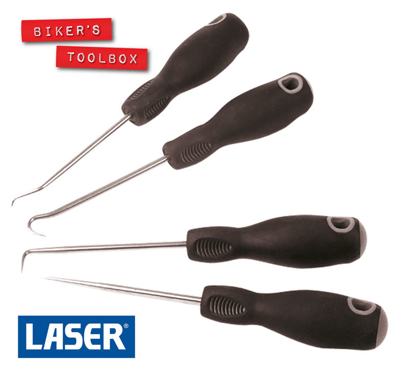 4-Piece Pick and Hook Set - Professional Lock Picking Tools for Locksmiths, DIY & Home Security - Perfect for Key Extraction, Lock Repair & Emergency Situations