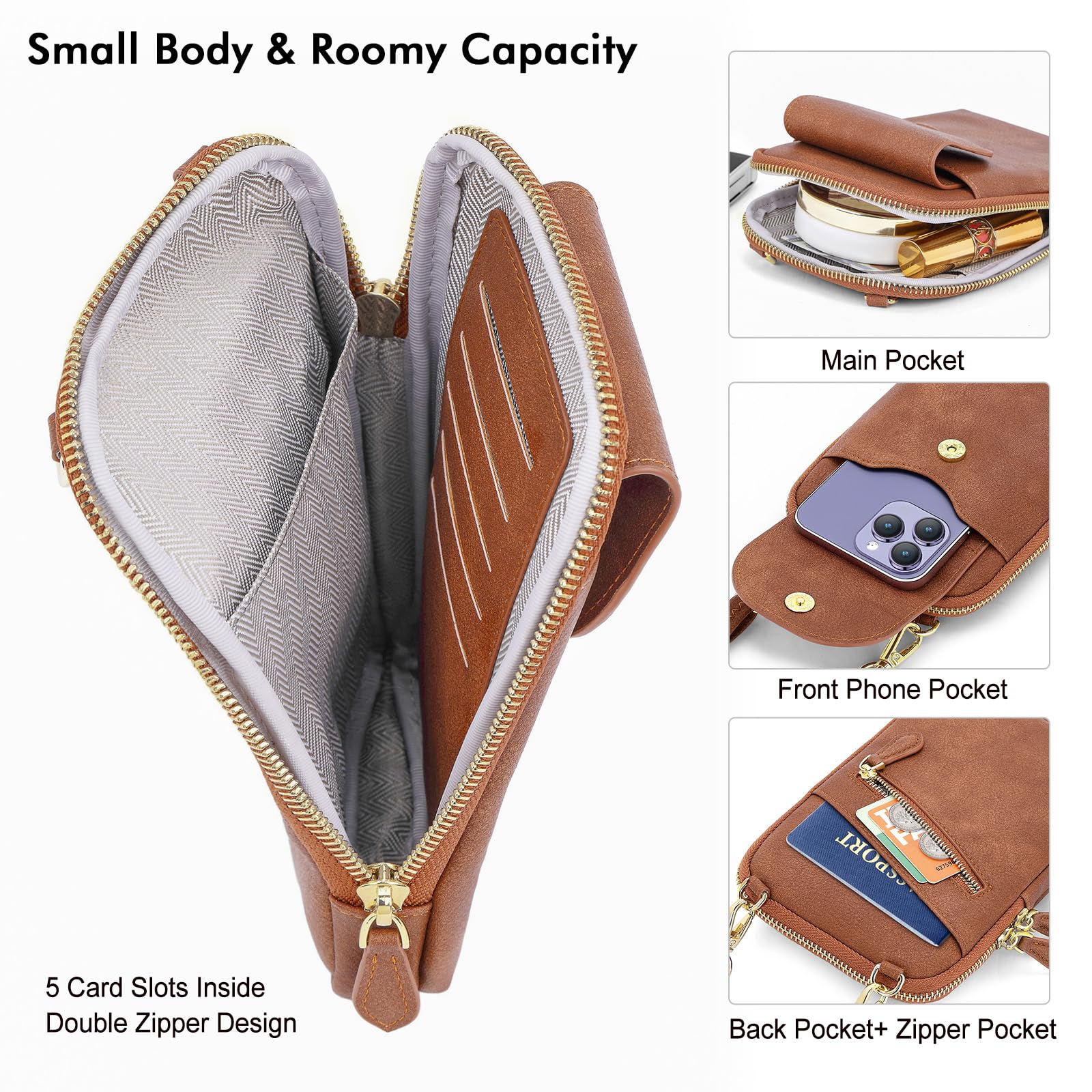 Stylish Peacocktion Small Crossbody Bags for Women - Fashionable Cell Phone Purse with Adjustable Shoulder Strap | Perfect for Everyday Use, Travel & Shopping