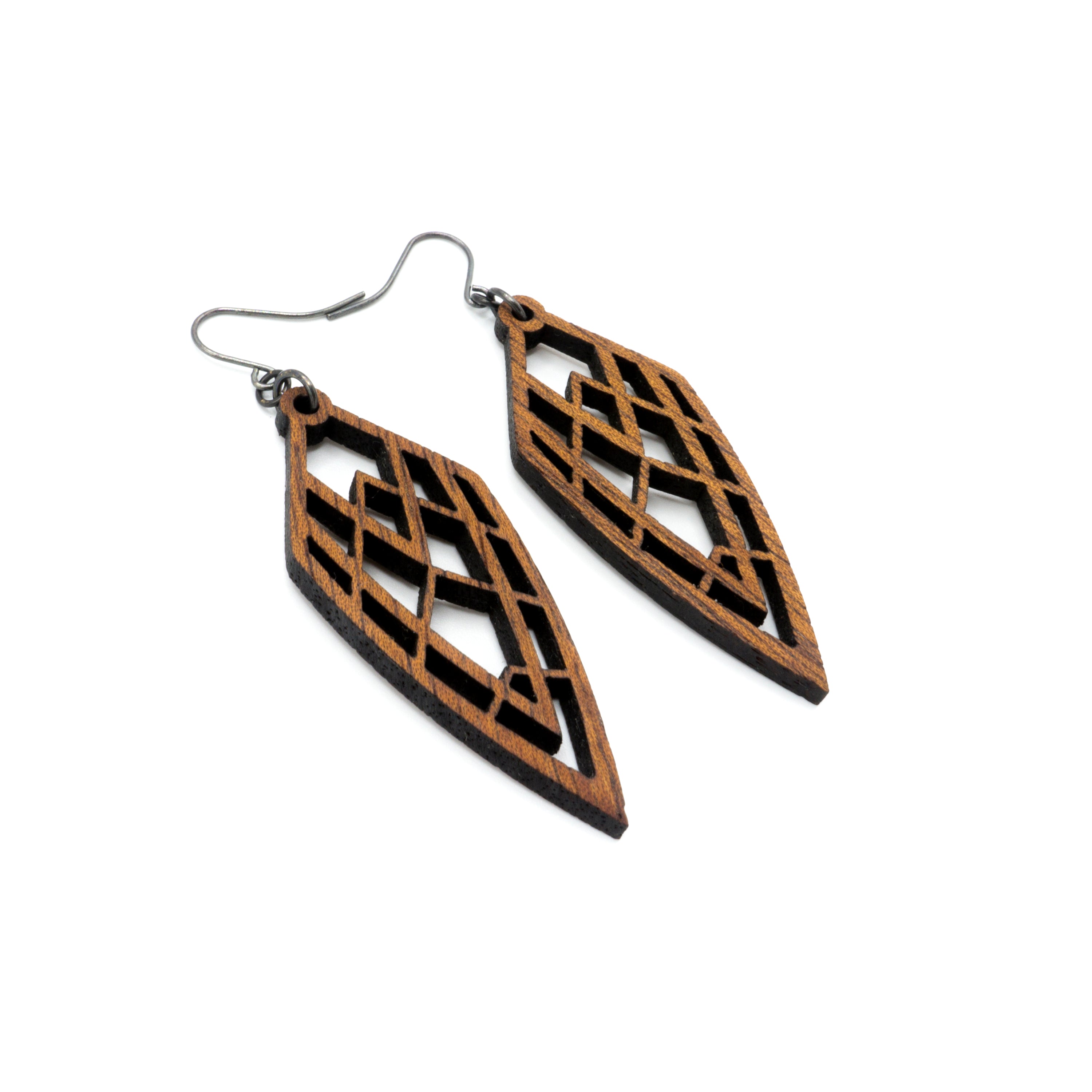 Arrowhead 01 [Small] - Handmade Walnut Wood Earrings for Women | Lightweight Dangle Earrings for Everyday Wear, Boho Chic Jewelry Gift